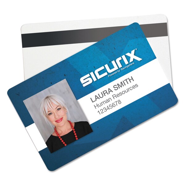 Sicurix SICURIX Blank ID Card with Magnetic Strip, 2 1/8 x 3 3/8, White, PK100 - BAU80340
