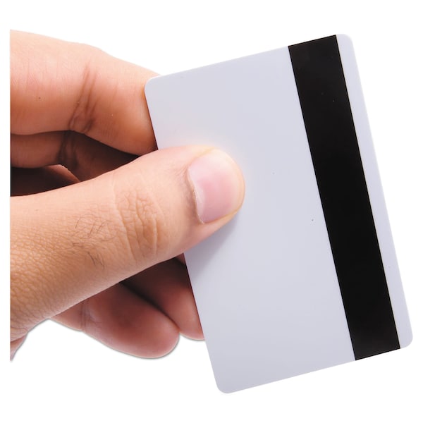 Sicurix SICURIX Blank ID Card with Magnetic Strip, 2 1/8 x 3 3/8, White, PK100 - BAU80340