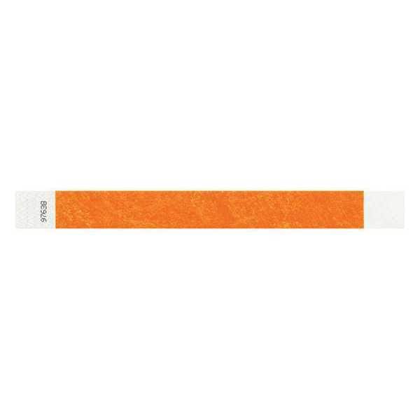 Identiplus ID Wristband, Adhesive, Orange, 1in W, PK500 - T2-04