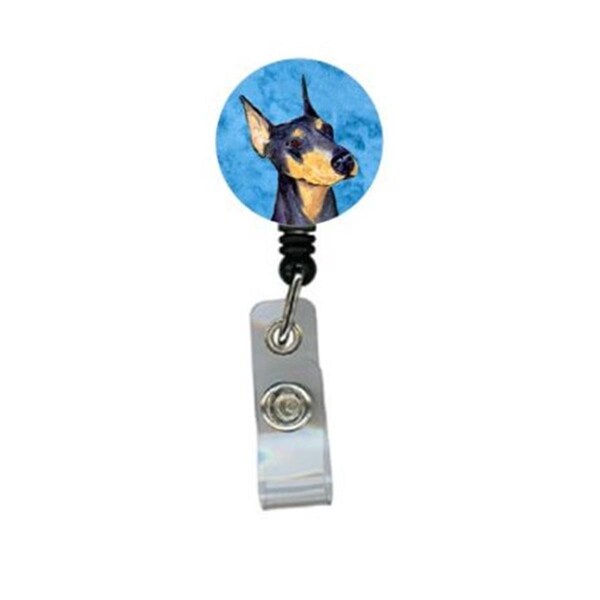 Carolines Treasures Doberman Retractable Badge Reel Or Id Holder With Clip - SS6033BR