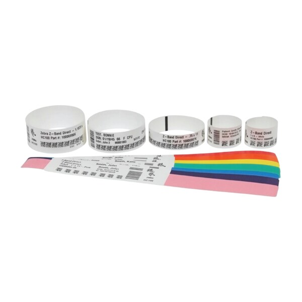 Nevs Wristband - Z-Band Direct Wristband 1" x 6" White - WB-0002