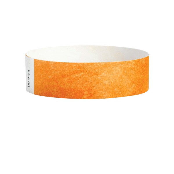 Nevs Wristband - Tyvek - Adult Blank 3/4" x 10" Orange - WB-0013