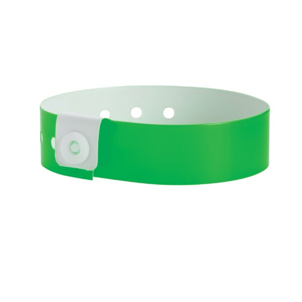 Nevs Wristband - Vinyl - Solid 1-1/8" x 10-7/8" Green - WB-0031