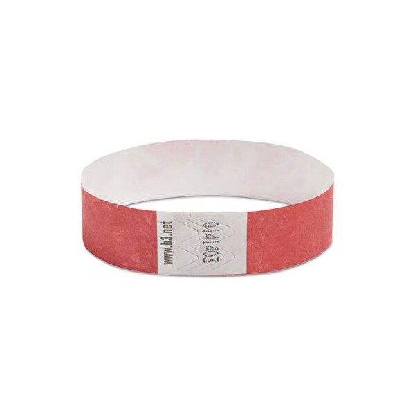 Baumgartens Security Wrist Band, Tear-Resistant, 10x3/4in Redin - 85020