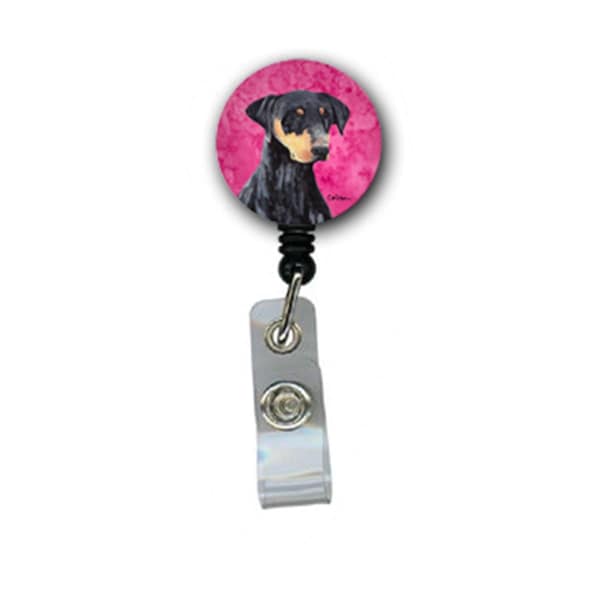 Carolines Treasures Doberman Retractable Badge Reel Or Id Holder With Clip - SC9126PK-BR