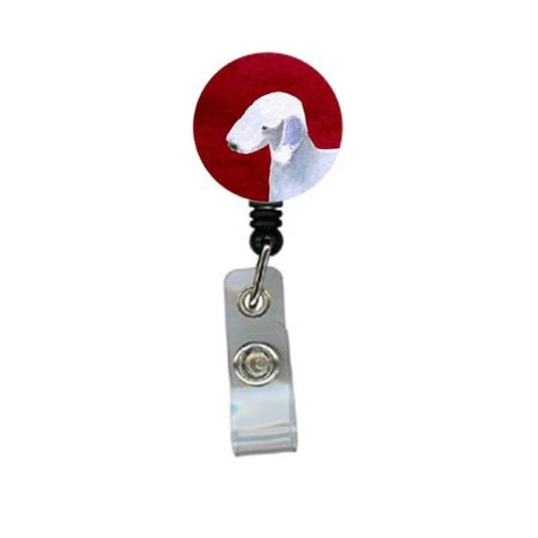 Teacher&Aposs Aid Bedlington Terrier Retractable Badge Reel or ID Holder with Clip - TE2899065