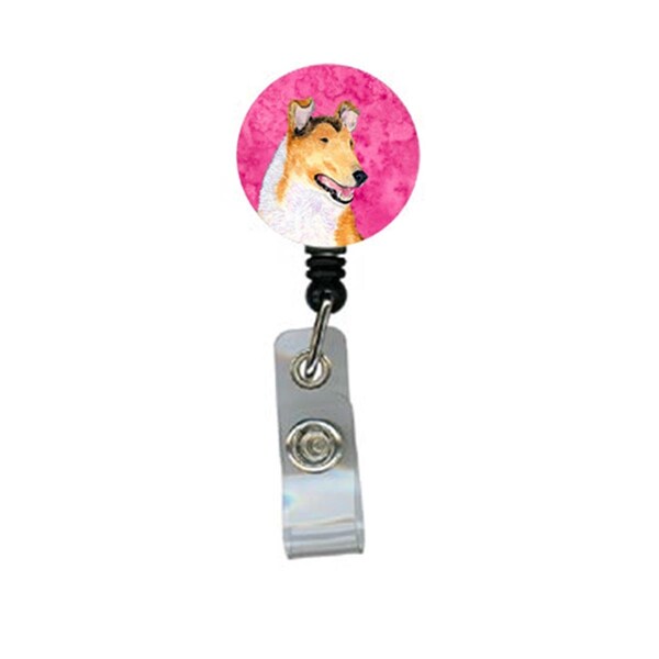 Carolines Treasures Collie Smooth Retractable Badge Reel Or Id Holder With Clip - SS4746-PK-BR