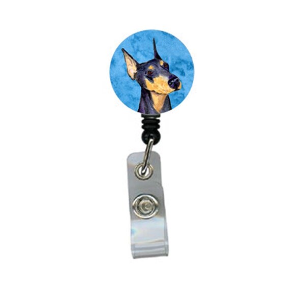 Teacher&Aposs Aid Doberman Retractable Badge Reel Or Id Holder With Clip - TE2912487