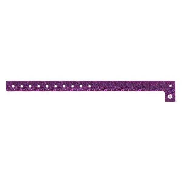 Identiplus ID Wristband, Holographic, Purple, PK500 - P1H-08