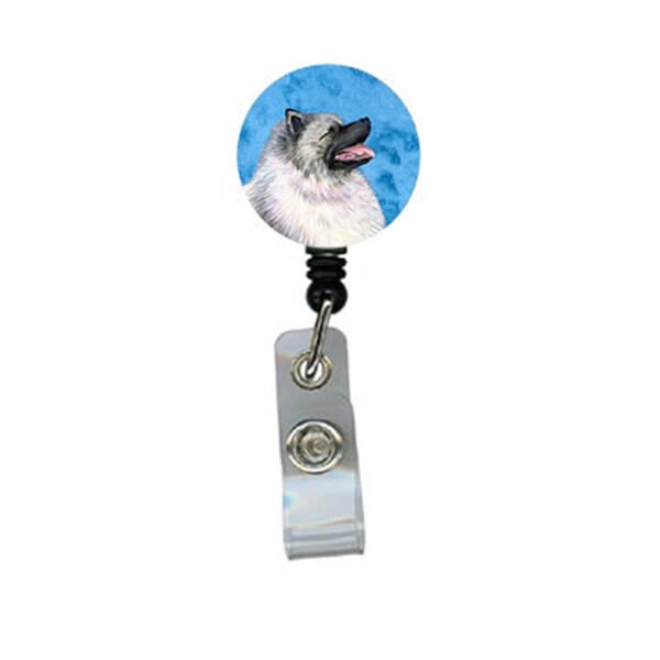 Carolines Treasures Keeshond Retractable Badge Reel Or Id Holder With Clip - SS4764-BU-BR