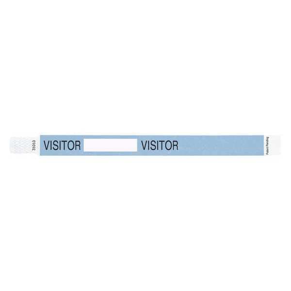Identiplus ID Wristband, Tyvek, Visitor, PK500 - T3UD-205-22