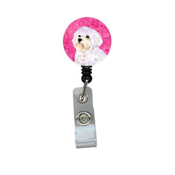 Teacher'S Aid Maltese Retractable Badge Reel Or Id Holder With Clip - TE238140