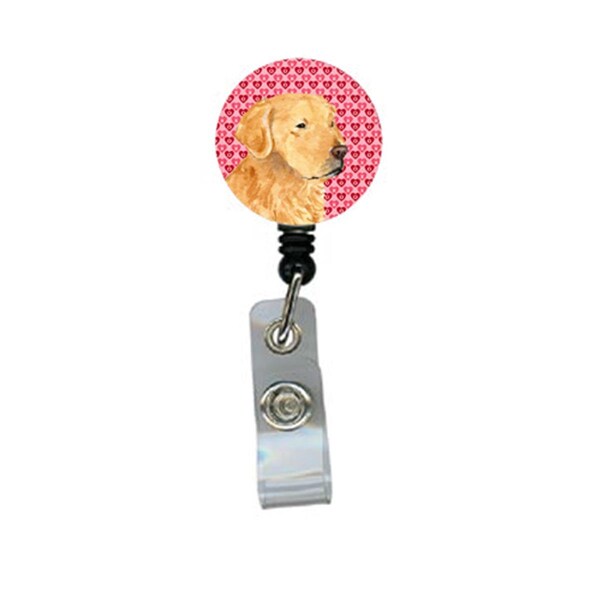 Carolines Treasures Golden Retriever Retractable Badge Reel Or Id Holder With Clip - SS4476BR