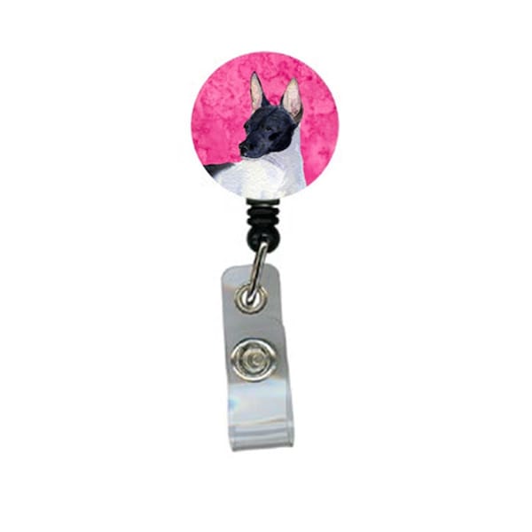 Carolines Treasures Rat Terrier Retractable Badge Reel Or Id Holder With Clip - SS4756-PK-BR