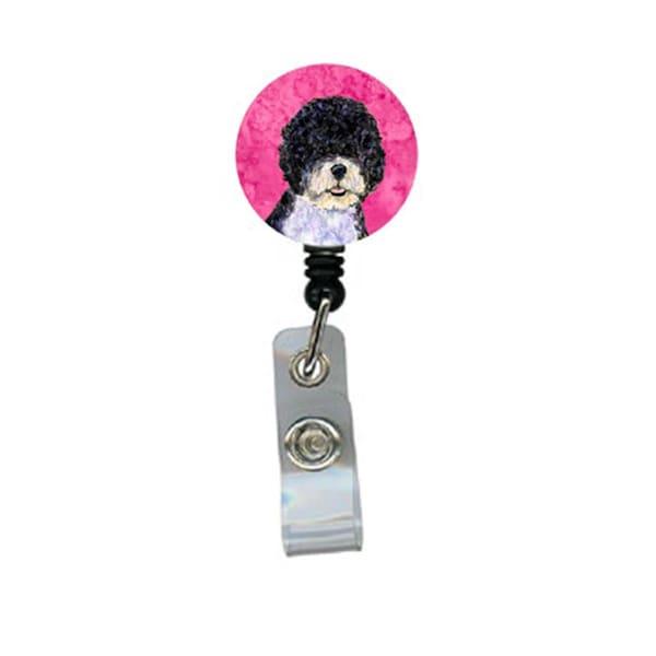 Carolines Treasures Portuguese Water Dog Retractable Badge Reel Or Id Holder With Clip - SS4766-PK-BR
