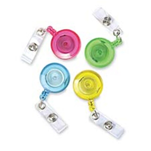 Pen2Paper ID Card Reelwith Belt Clip, 30 in. L, 4-PK, Translucent AST, 4PK - PE811667