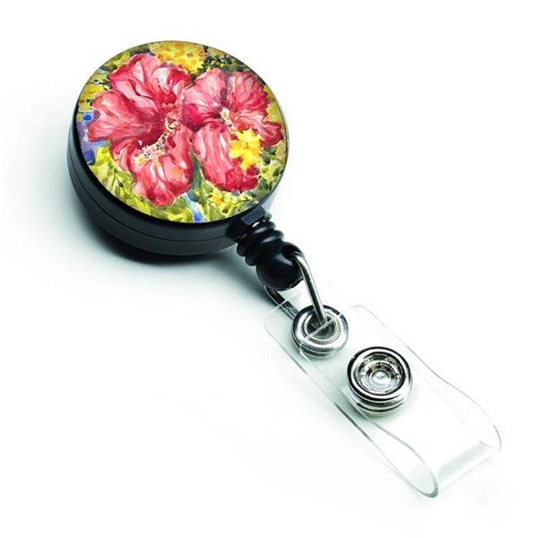 Carolines Treasures Carolines Treasures 6056BR Flower Hibiscus Retractable Badge Reel - 6056BR