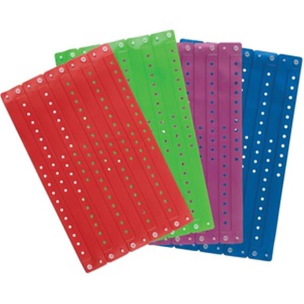 Coolcollectibles Colored Vinyl Wristbands, Blue, 100PK - CO3188259