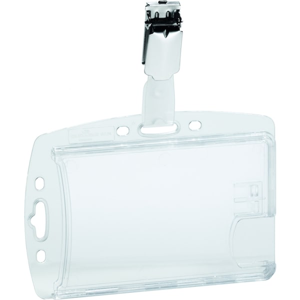 Durable Office Products ID Badge Holder, Shell Style, PK25 - 801319