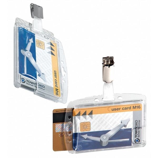 Durable Office Products ID Badge Holder, Shell Style, PK25 - 801319