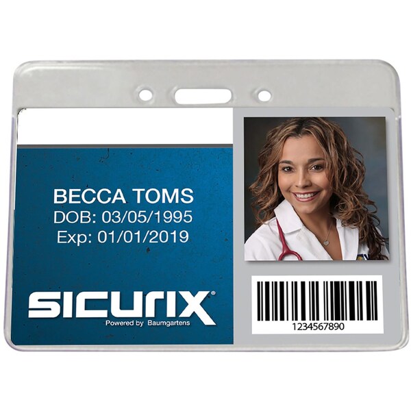 Sicurix ID Badge Holder, Horizontal, PK50 - BAU 47810