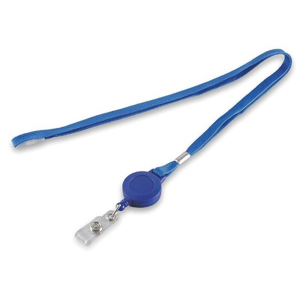 Zoro Select Flat Neck Cord and Reel, Blue - 2XKK1