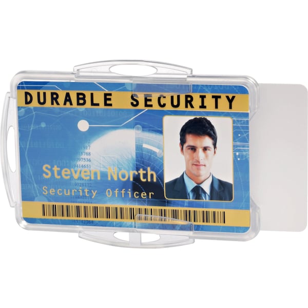 Durable Office Products ID Badge Holder, 2-3/4" L, Dual, PK10 - 891919