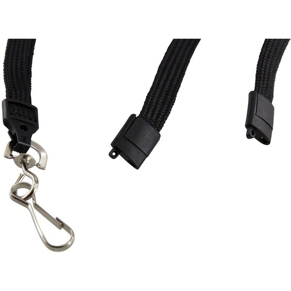 Sicurix Breakaway Lanyard, Steel Hook, 36", 12/PK, Black 12PK - BAU65514