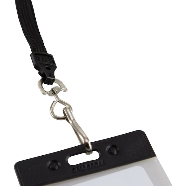 Sicurix Breakaway Lanyard, Steel Hook, 36", 12/PK, Black 12PK - BAU65514