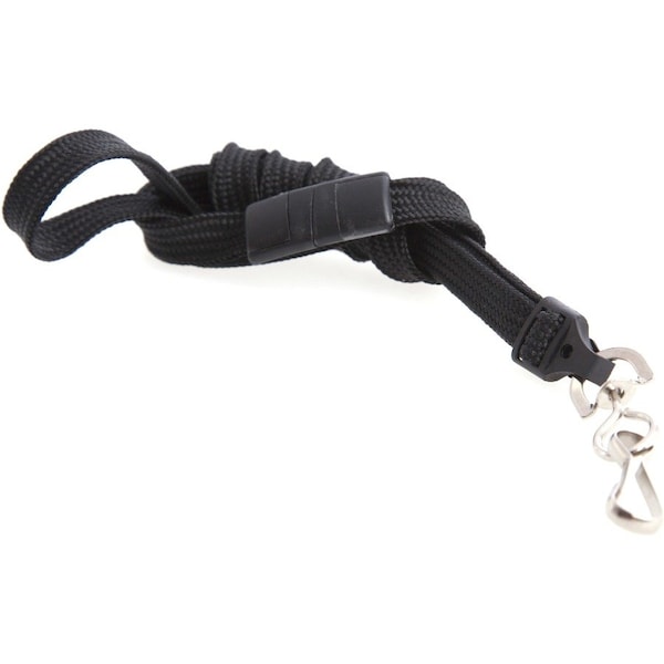 Sicurix Breakaway Lanyard, Steel Hook, 36", 12/PK, Black 12PK - BAU65514