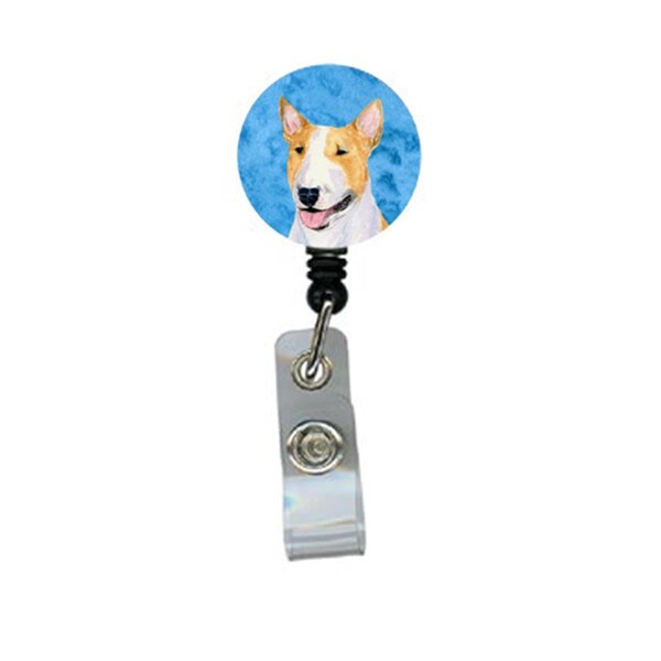 Carolines Treasures Bull Terrier Retractable Badge Reel Or Id Holder With Clip - SS4772-BU-BR