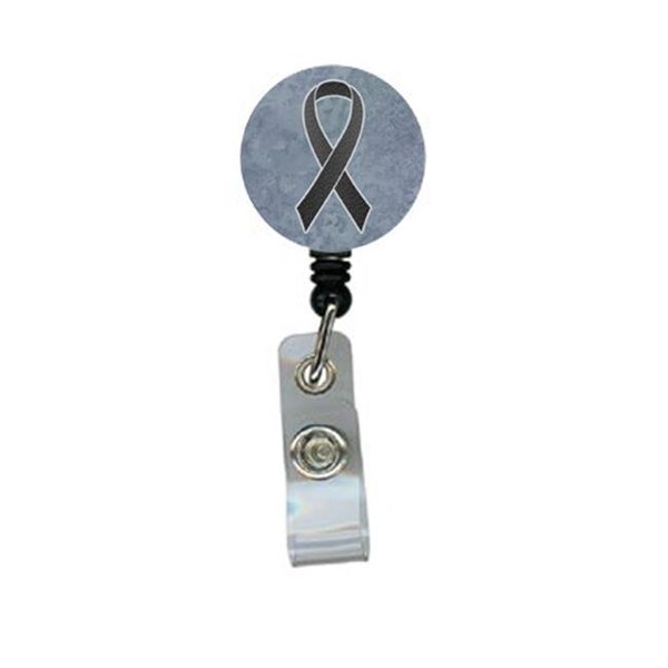 Carolines Treasures Carolines Treasures AN1216BR Black Ribbon for Melanoma Cancer Awareness Retractable Badge Reel - AN1216BR