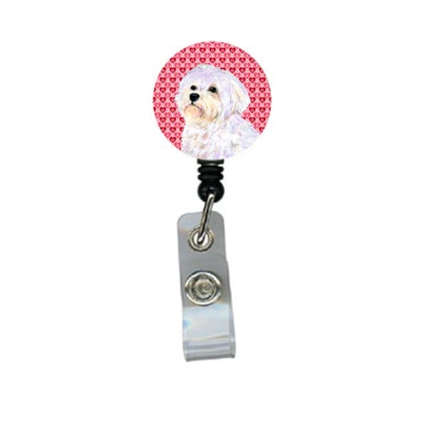 Carolines Treasures Maltese Retractable Badge Reel Or Id Holder With Clip - SS4481BR