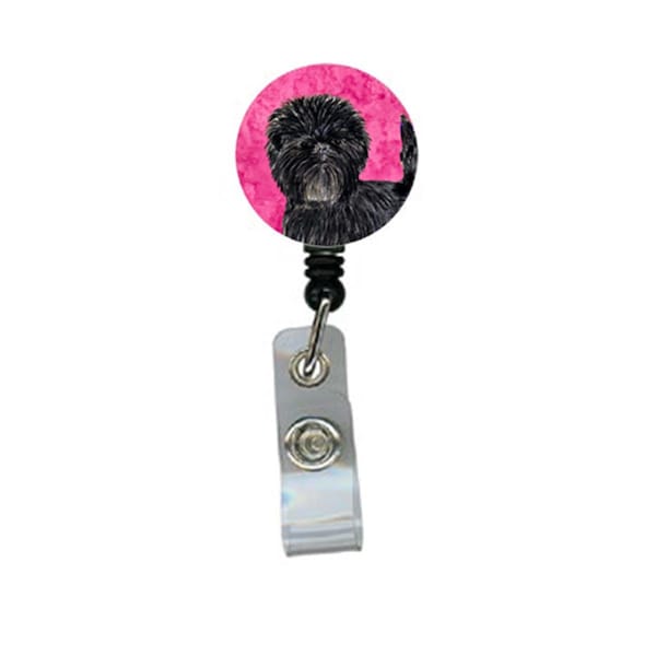 Carolines Treasures Affenpinscher Retractable Badge Reel Or Id Holder With Clip - SS4787-PK-BR