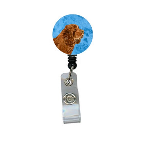 Carolines Treasures Sussex Spaniel Retractable Badge Reel Or Id Holder With Clip - SS4786-BU-BR
