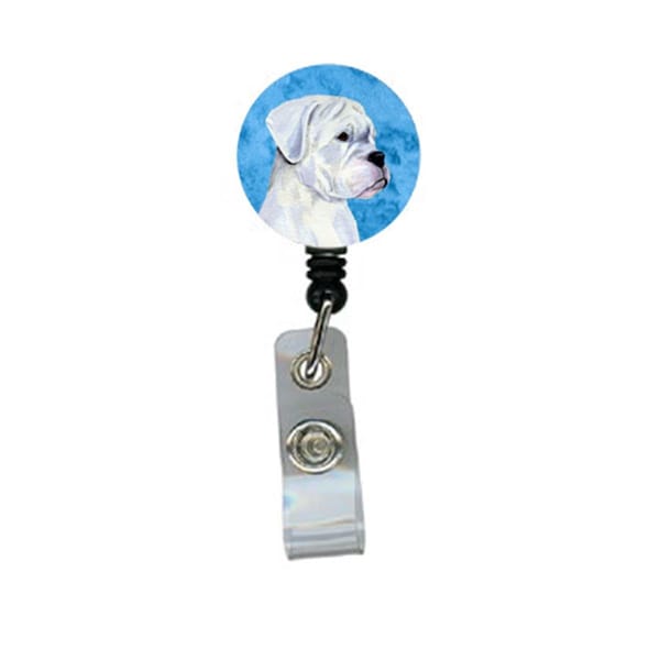 Carolines Treasures Boxer Retractable Badge Reel Or Id Holder With Clip - SS4785-BU-BR