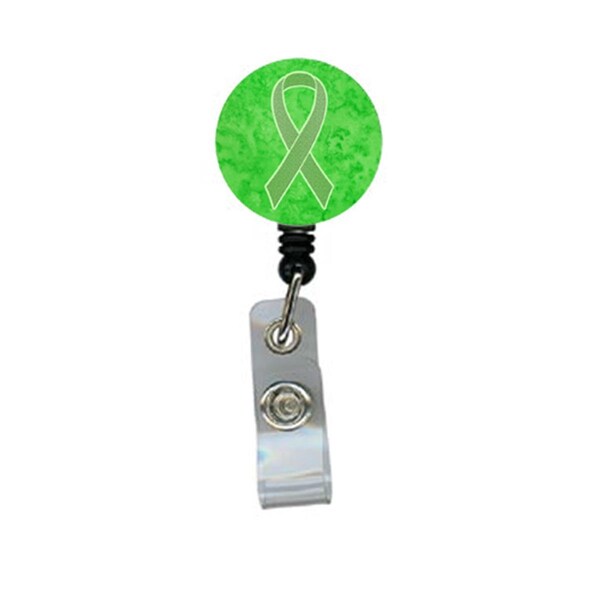 Carolines Treasures Lime Green Ribbon for Lymphoma Cancer Awareness Retractable Badge Reel - AN1212BR