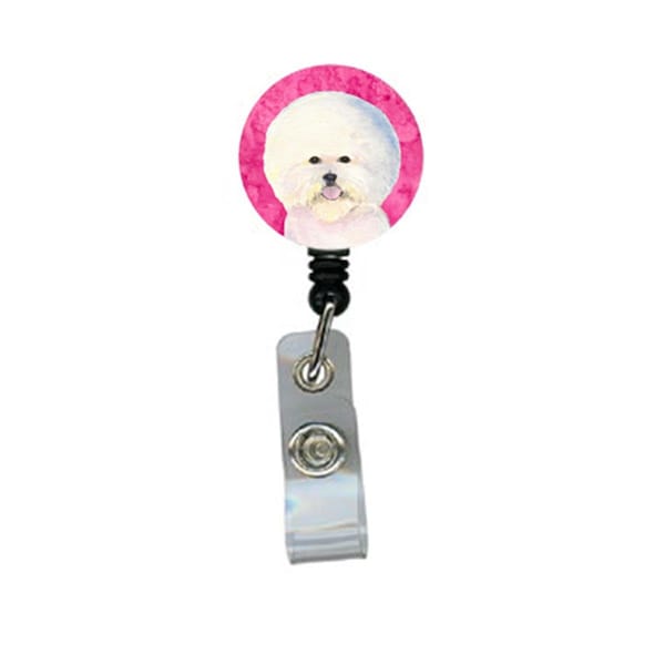 Carolines Treasures Bichon Frise Retractable Badge Reel Or Id Holder With Clip - SS4802-PK-BR
