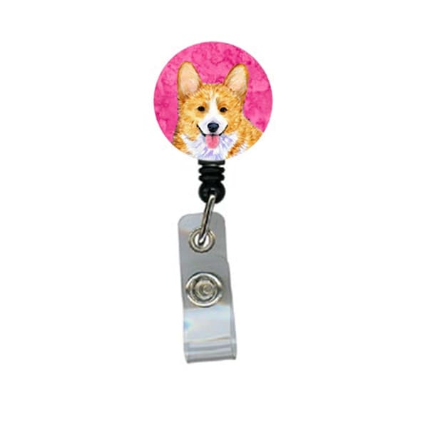 Carolines Treasures Corgi Retractable Badge Reel Or Id Holder With Clip - SS4762-PK-BR