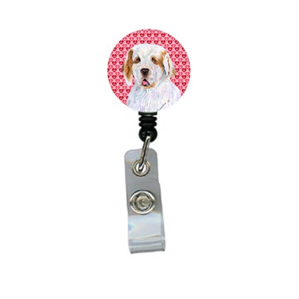 Carolines Treasures Clumber Spaniel Retractable Badge Reel Or Id Holder With Clip - SS4500BR