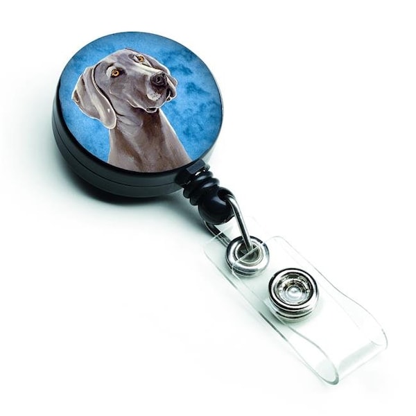 Carolines Treasures Carolines Treasures LH9386BUBR Blue Weimaraner Retractable Badge Reel - LH9386BUBR