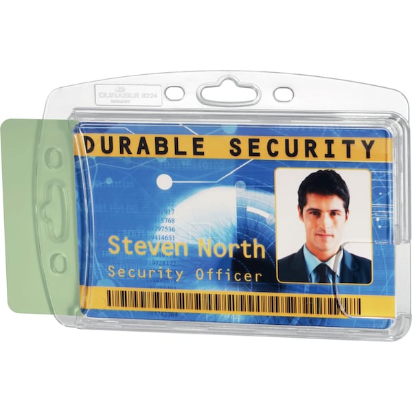 Durable Office Products ID Badge Holder, Dual, Shell Style, PK10 - 892419