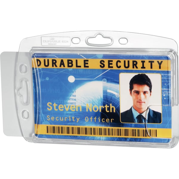 Durable Office Products ID Badge Holder, Dual, Shell Style, PK10 - 892419
