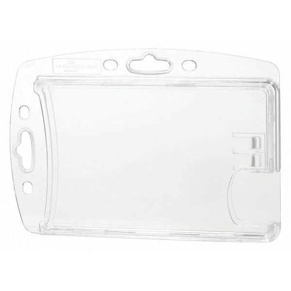 Durable Office Products ID Badge Holder, Dual, Shell Style, PK10 - 892419