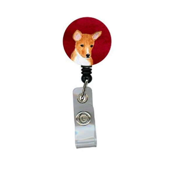 Carolines Treasures Basenji Retractable Badge Reel or ID Holder with Clip - SS6034BR