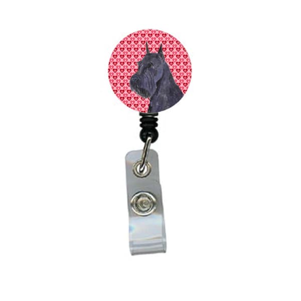 Teachers Aid Schnauzer Retractable Badge Reel Or Id Holder With Clip - TE235621