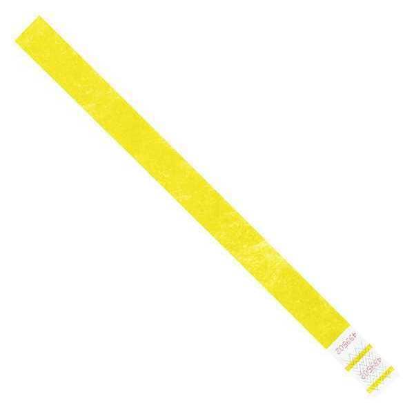 Tyvek Tyvek Wristbands, 3/4" x 10", Yellow, 500/Case - WR101YE