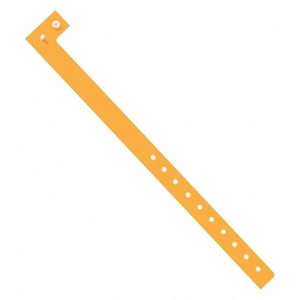 Partners Brand Day-Glo Plastic Wristbands, 3/4" x 10", Orange, 500/Case - WR120OR