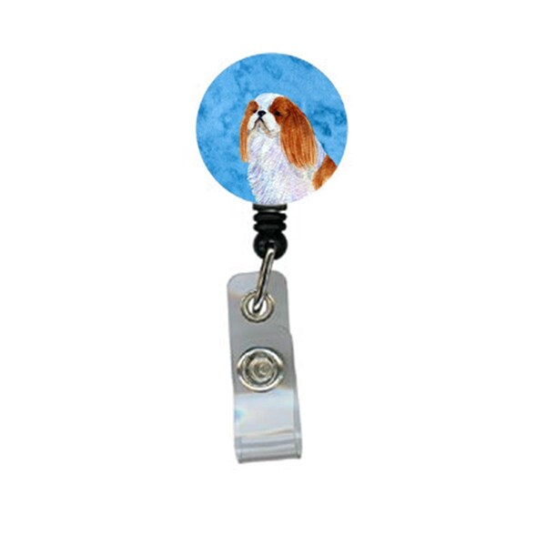 Carolines Treasures English Toy Spaniel Retractable Badge Reel Or Id Holder With Clip - SS4783-BU-BR