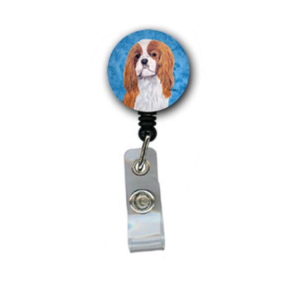 Carolines Treasures Cavalier Spaniel Retractable Badge Reel Or Id Holder With Clip - SC9118BU-BR